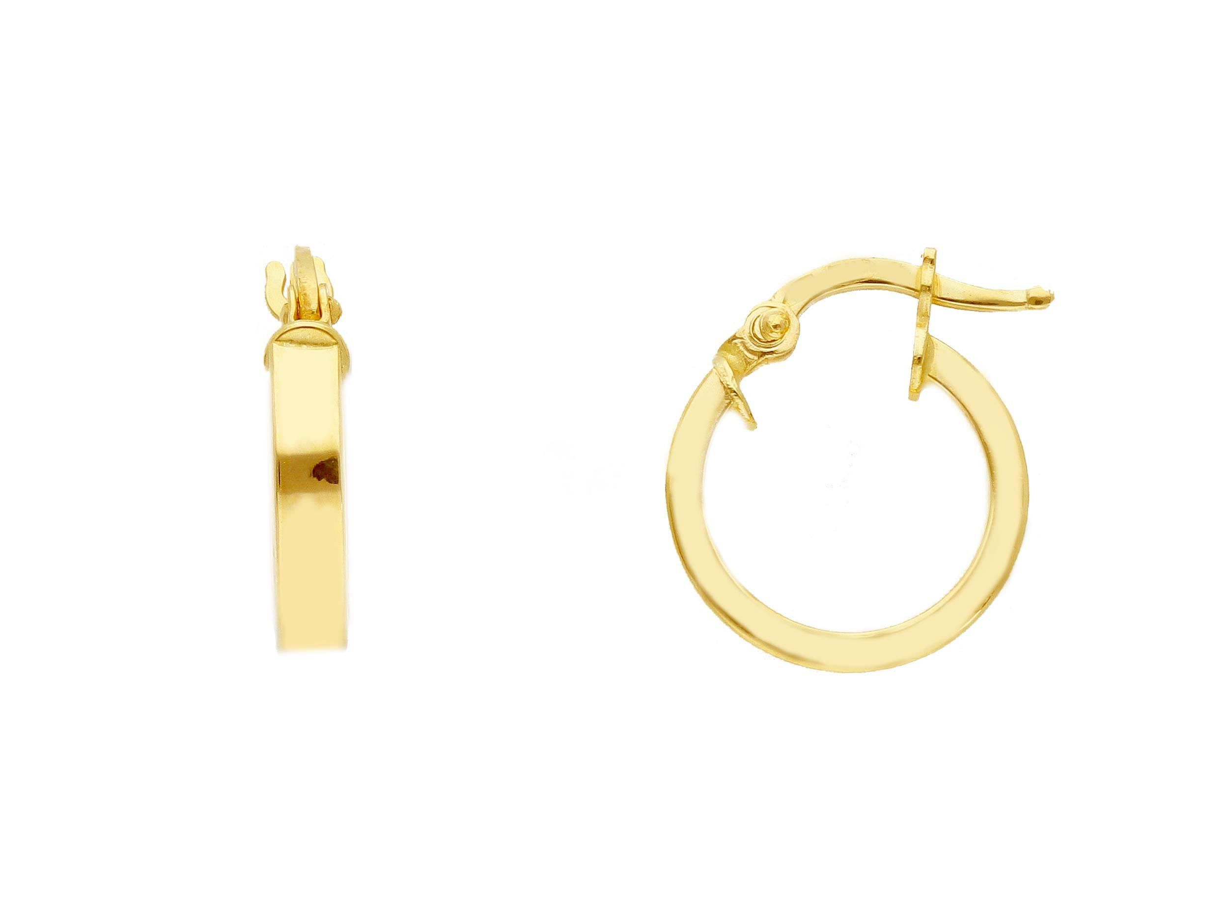 Χρυσά σκουλαρίκια κρίκοι κ14  Ø 10mm (code S252267)